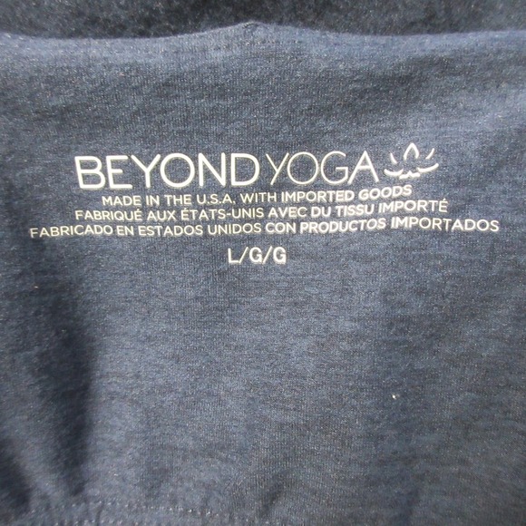 Beyond Yoga Spacedye Icon Midi Dress L Blue Square Neck Sleeveless Slit 322 - Picture 3 of 12